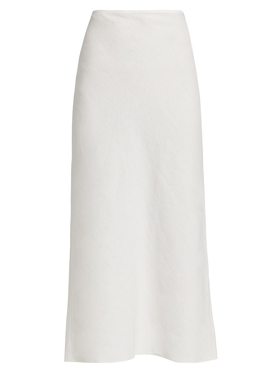 Women's Carine Linen Midi-Skirt - Ivory - Size 10