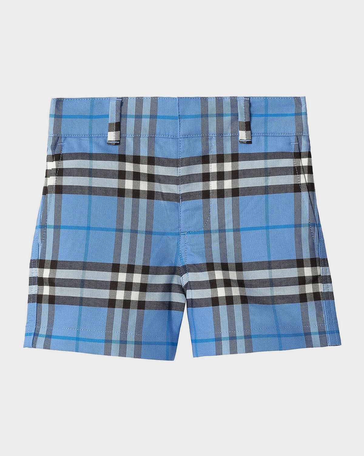Boy & apos;s Check Cotton Oxford Shorts, Size 3-14