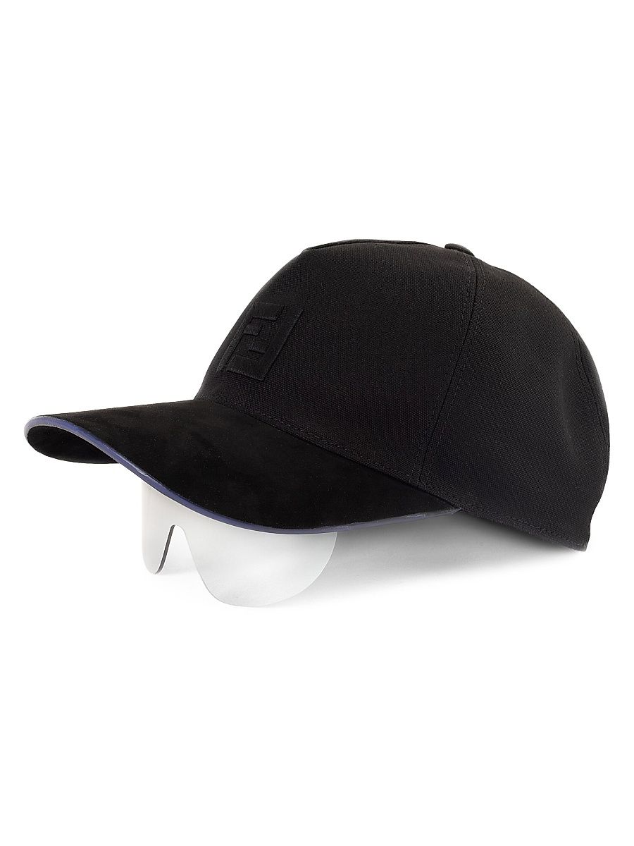 Men's FF Logo Print Eyecap - Black Other Smoke Mirror