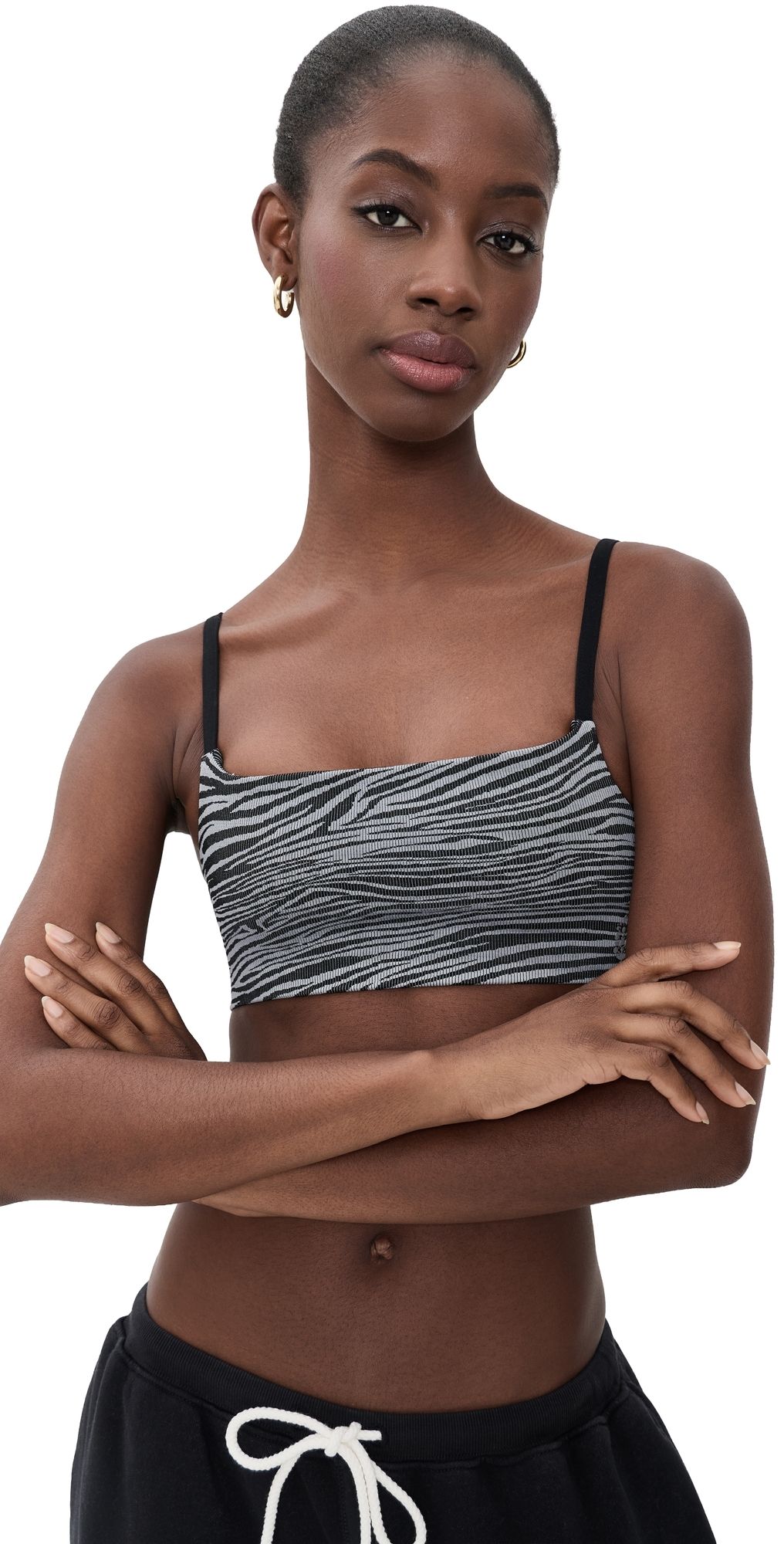 FP Movement Tighten Up Printed Bra Black Zebra M/L