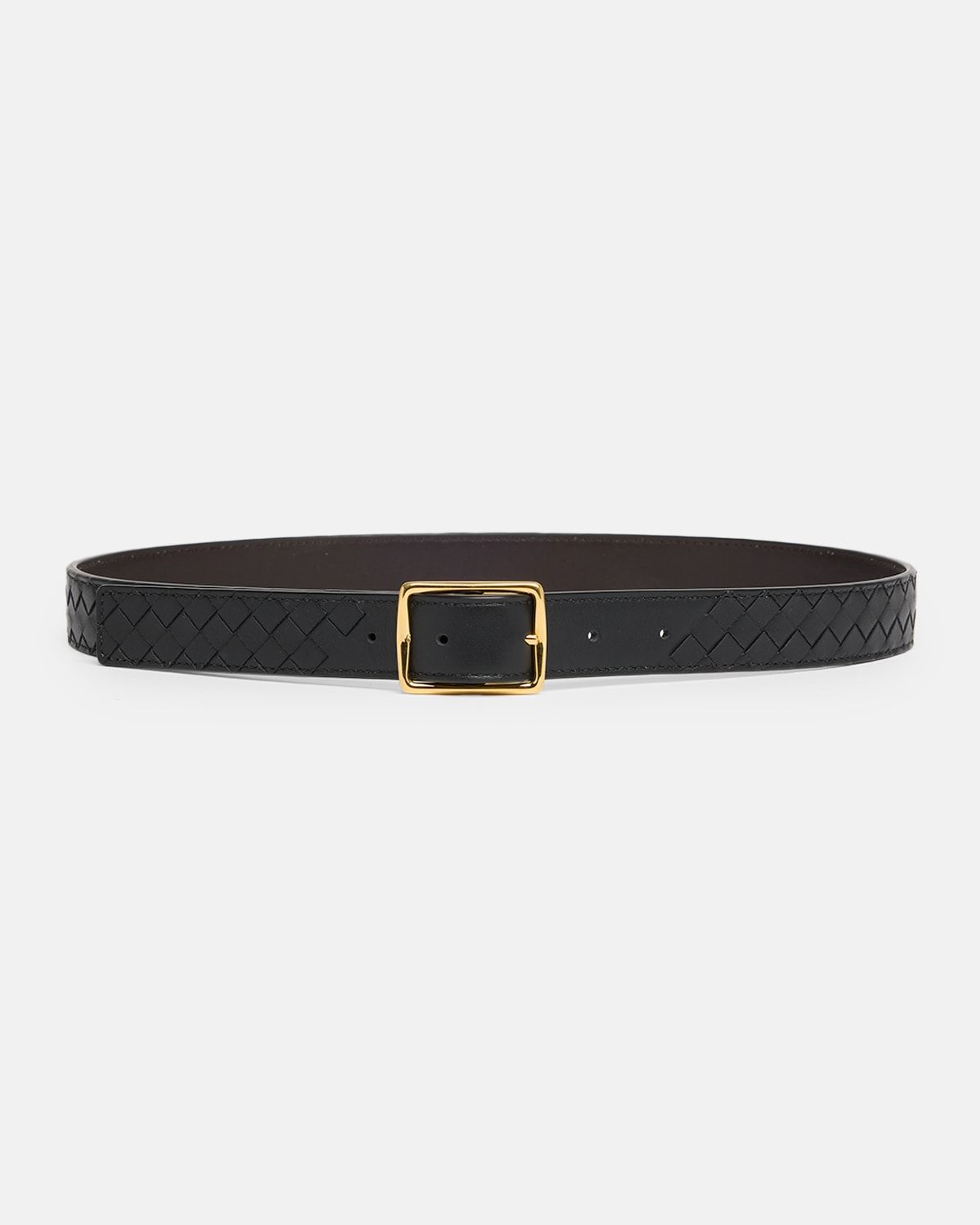 Reverso Intrecciato Calfskin Leather Belt