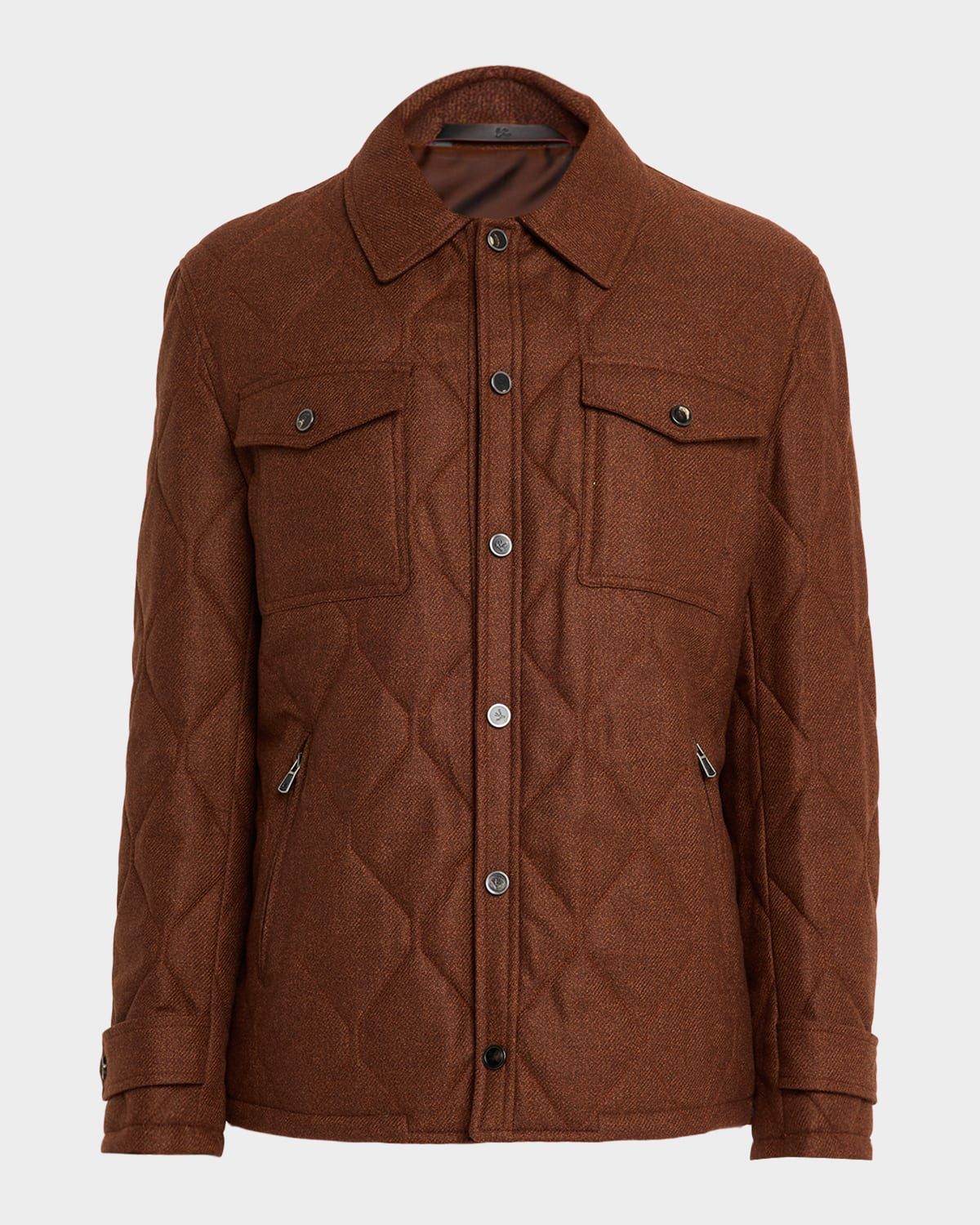 Men & apos;s Quilted Wool-Blend Jacket