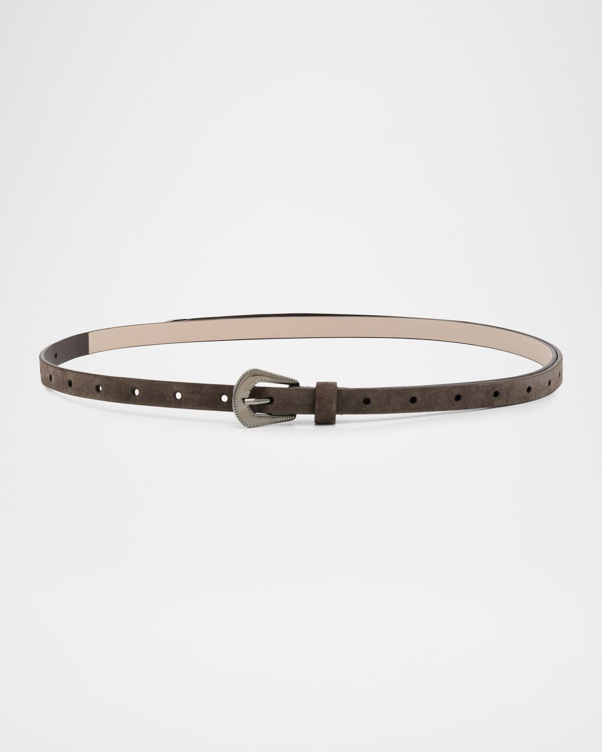 Suede Carved Leather Belt