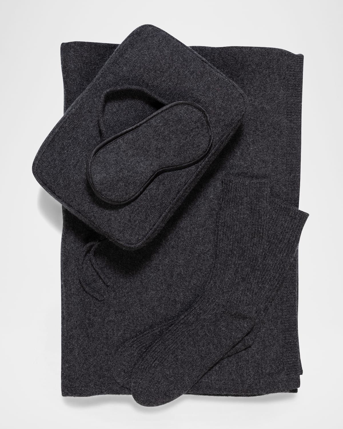 Cashmere Cable-Knit Travel Set