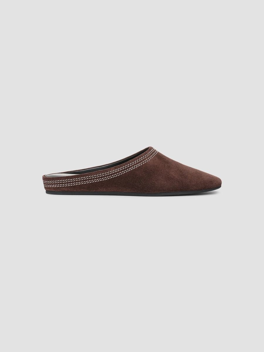 Veronica Beard Women's Narcisa Suede Mules - Espresso - Size 9.5