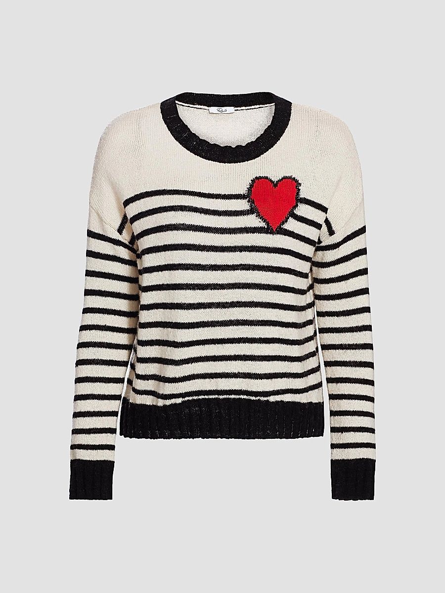 Women's Perci Heart Sweater - Bretton Heart Stripe - Size Small