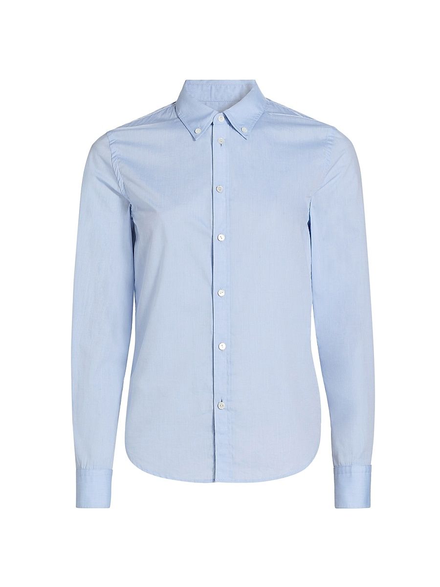 Women's Dyllan Shrunken Shirt - Light Blue - Size Medium