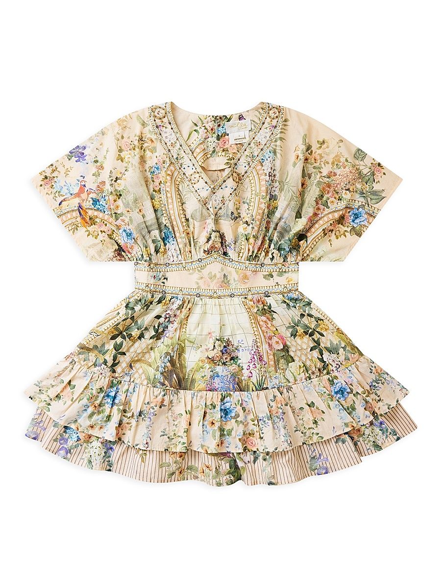 Little Girl's & Girl's Printed Ruffled Minidress - Midsummermasterpiece - Size 6