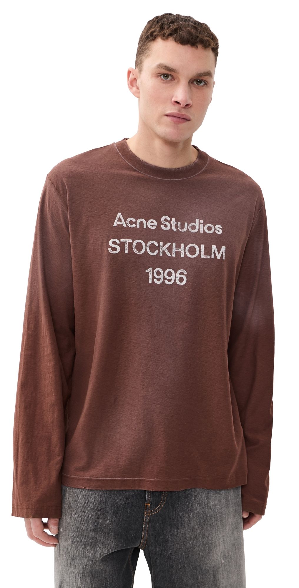 Acne Studios Edden 1996 Long Sleeve Tee Chocolate Brown M