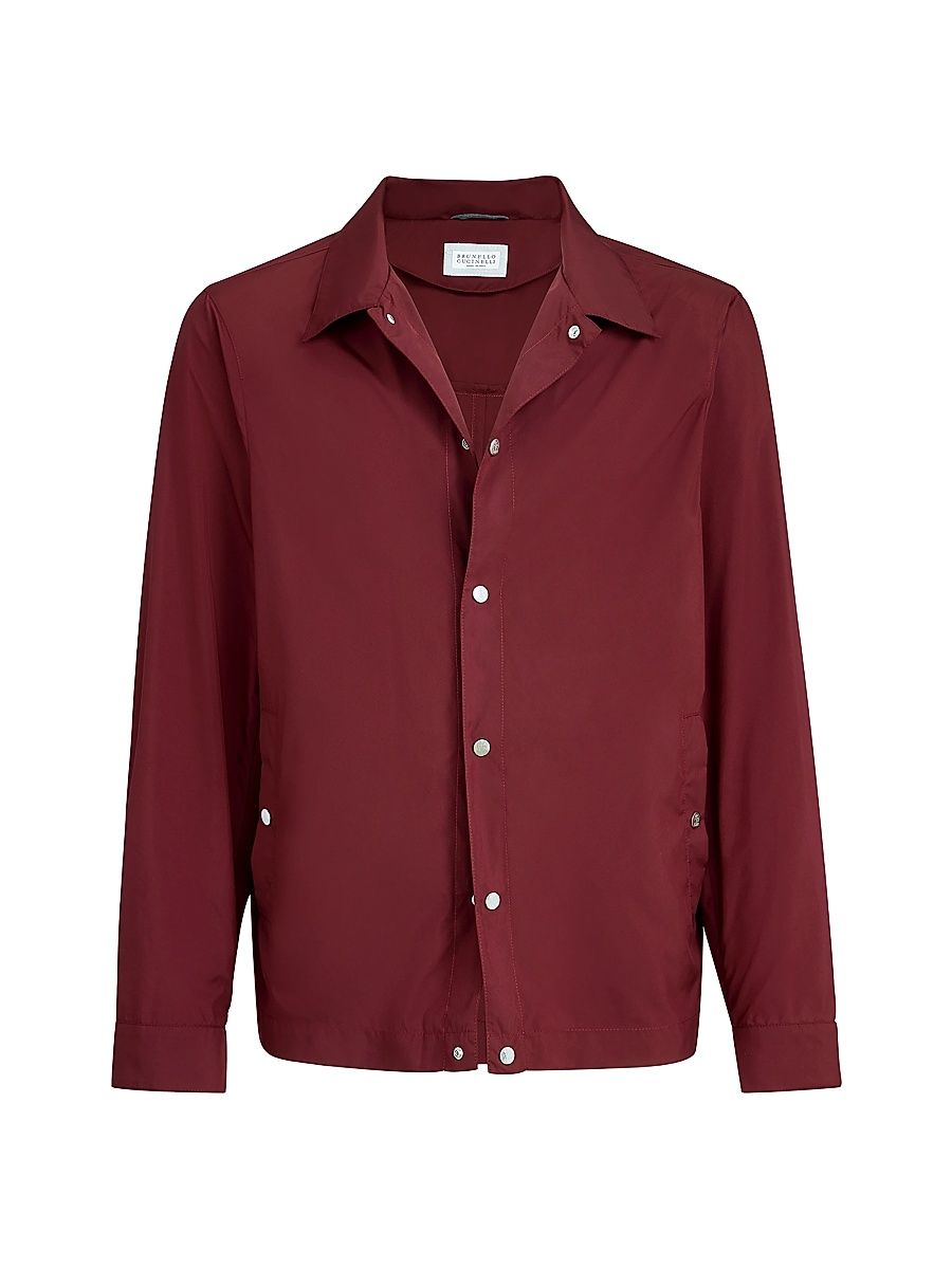 Men's Lightweight Nylon Unlined Outerwear Jacket - Cherry - Size 48