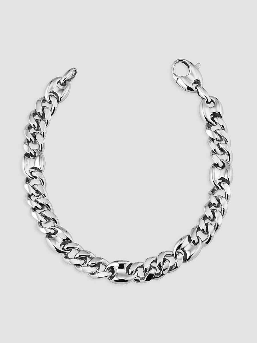 Men's Power Link Bracelet in Sterling Silver - Silver