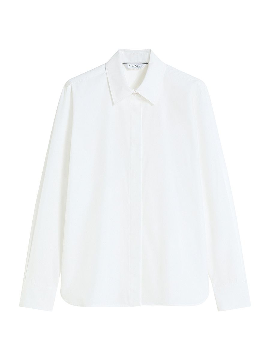 Women's Cotton Poplin Shirt - Optical White - Size 2
