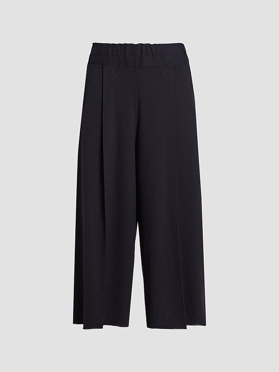 Women's Campagne Wide-Leg Pants - Black - Size Small