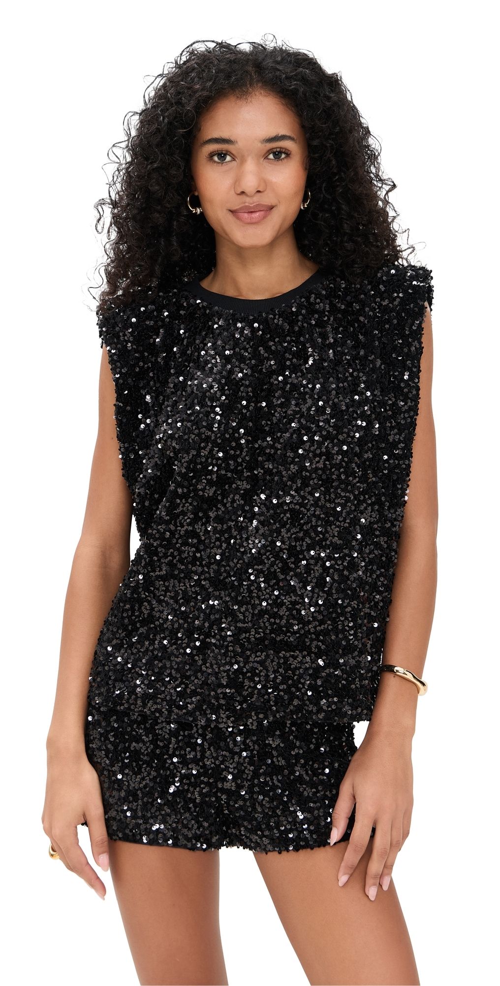 endless rose Sequin Embellished Top Black L