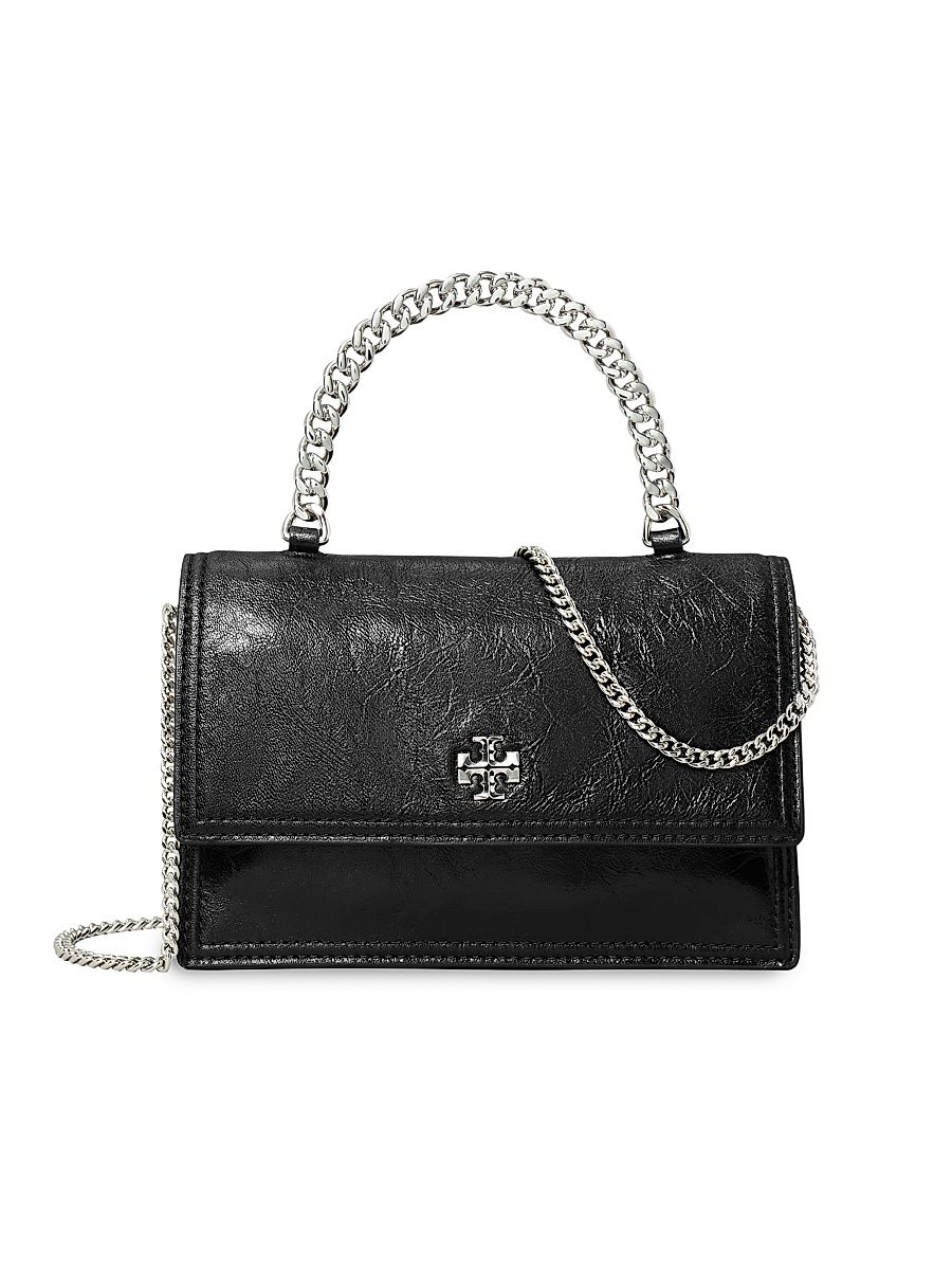 Women's Kira Mini Leather Top Handle Bag - Black