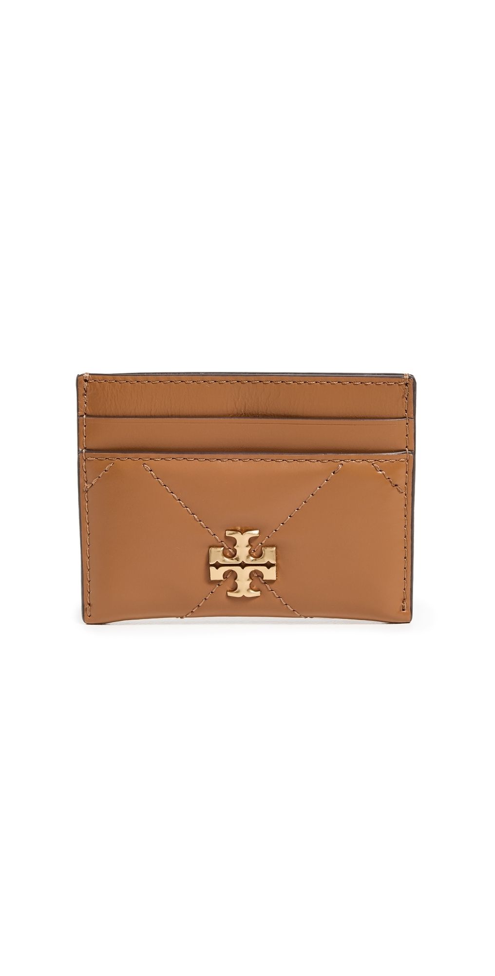 Tory Burch Kira Diamond Quilt Card Case Classic Chestnut One Size