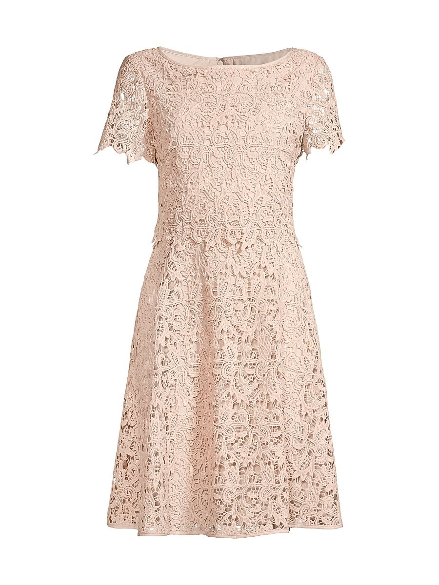 Shani Women's Floral Lace Dress - Champagne - Size 16