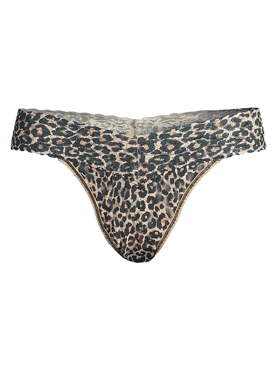 Women's Classic Leopard Lace Original-Rise Thong
