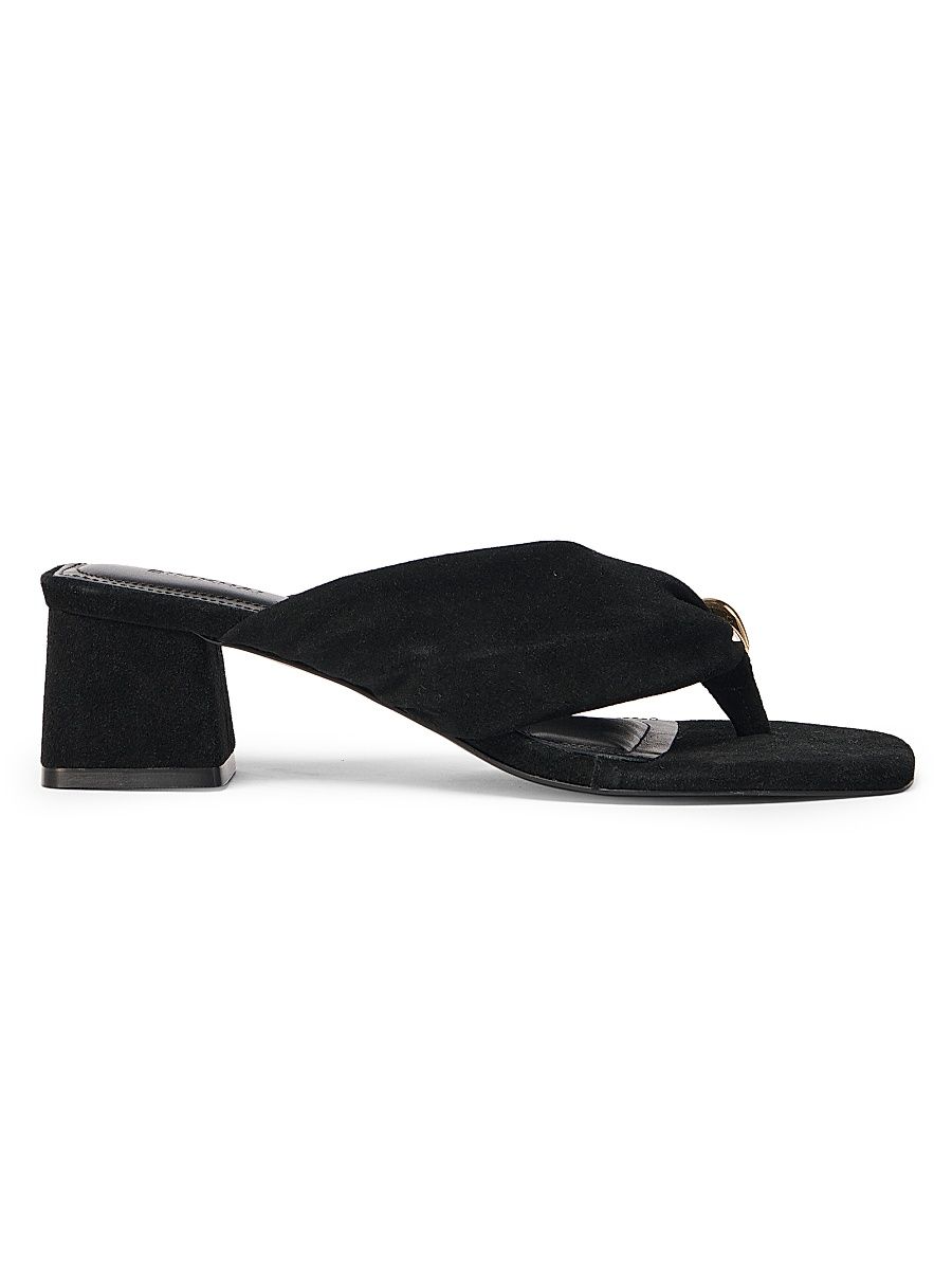 Women's Stella 50MM Suede Sandals - Black - Size 11
