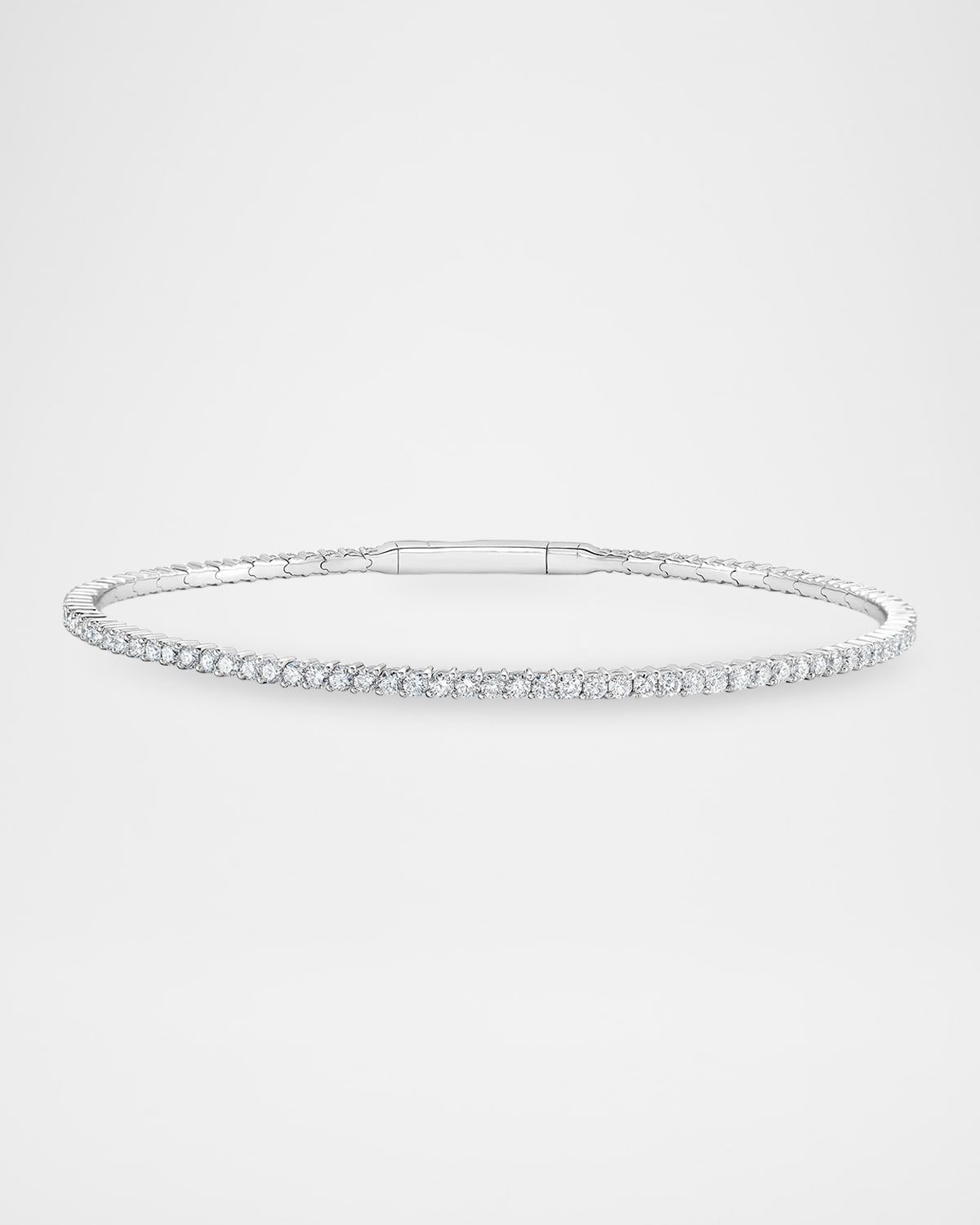 18K Yellow Gold Diamond Flex Bangle