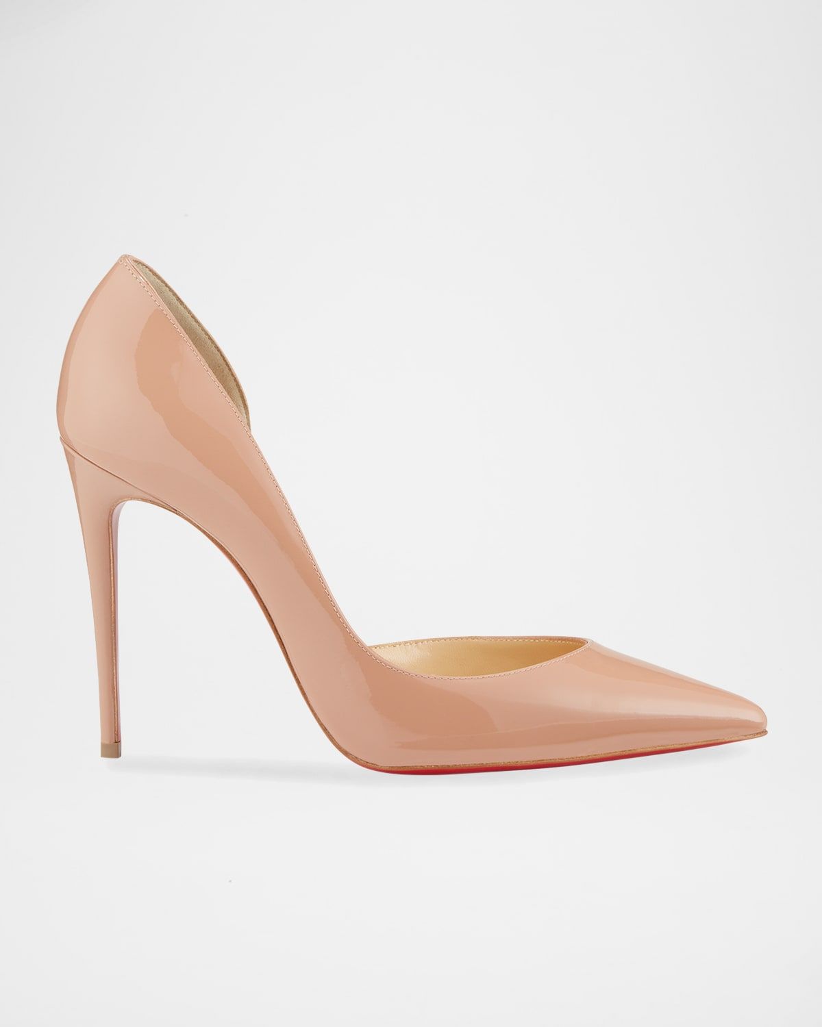 Iriza Patent 100mm Half-d & apos;Orsay Red Sole High-Heel Pumps