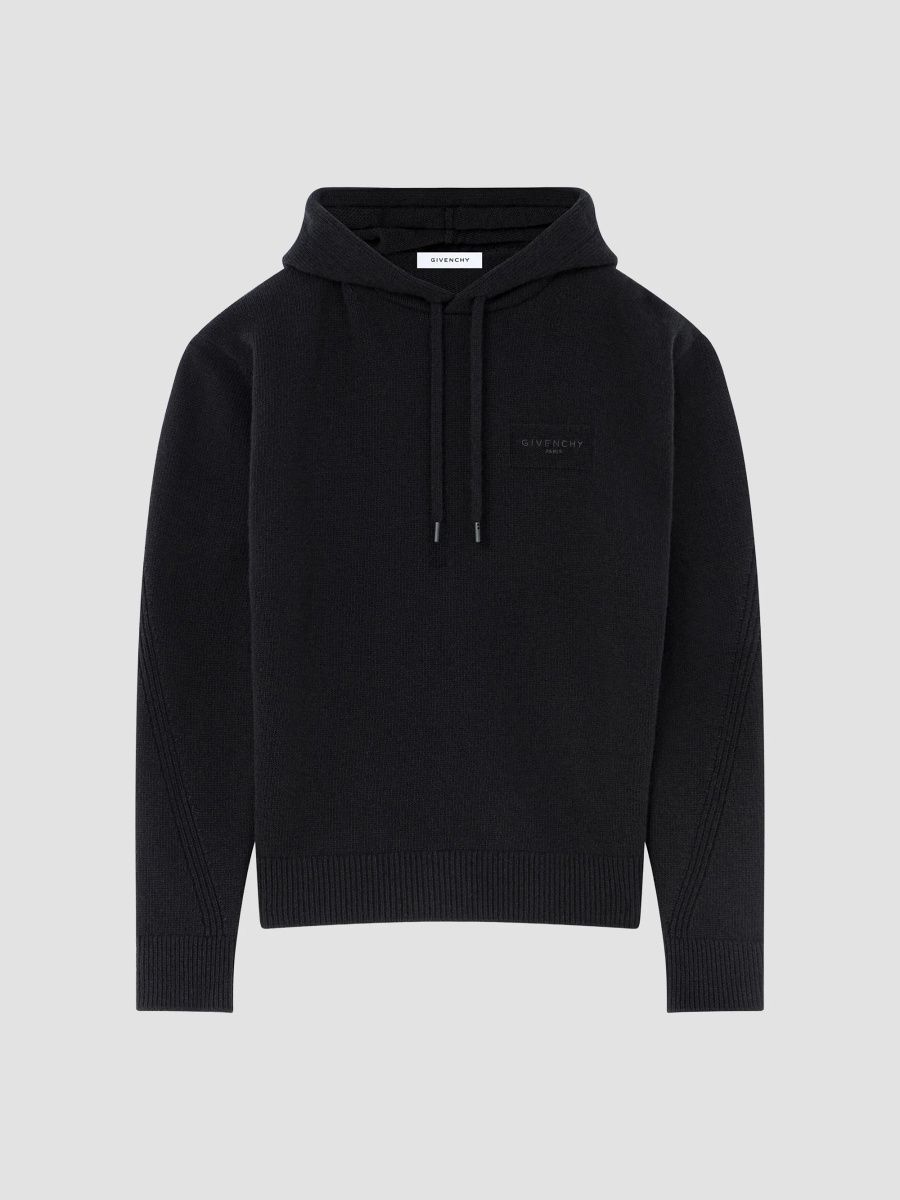 Givenchy Men's Couture Seam Hoodie in Wool and Cashmere - Black - Size XXL