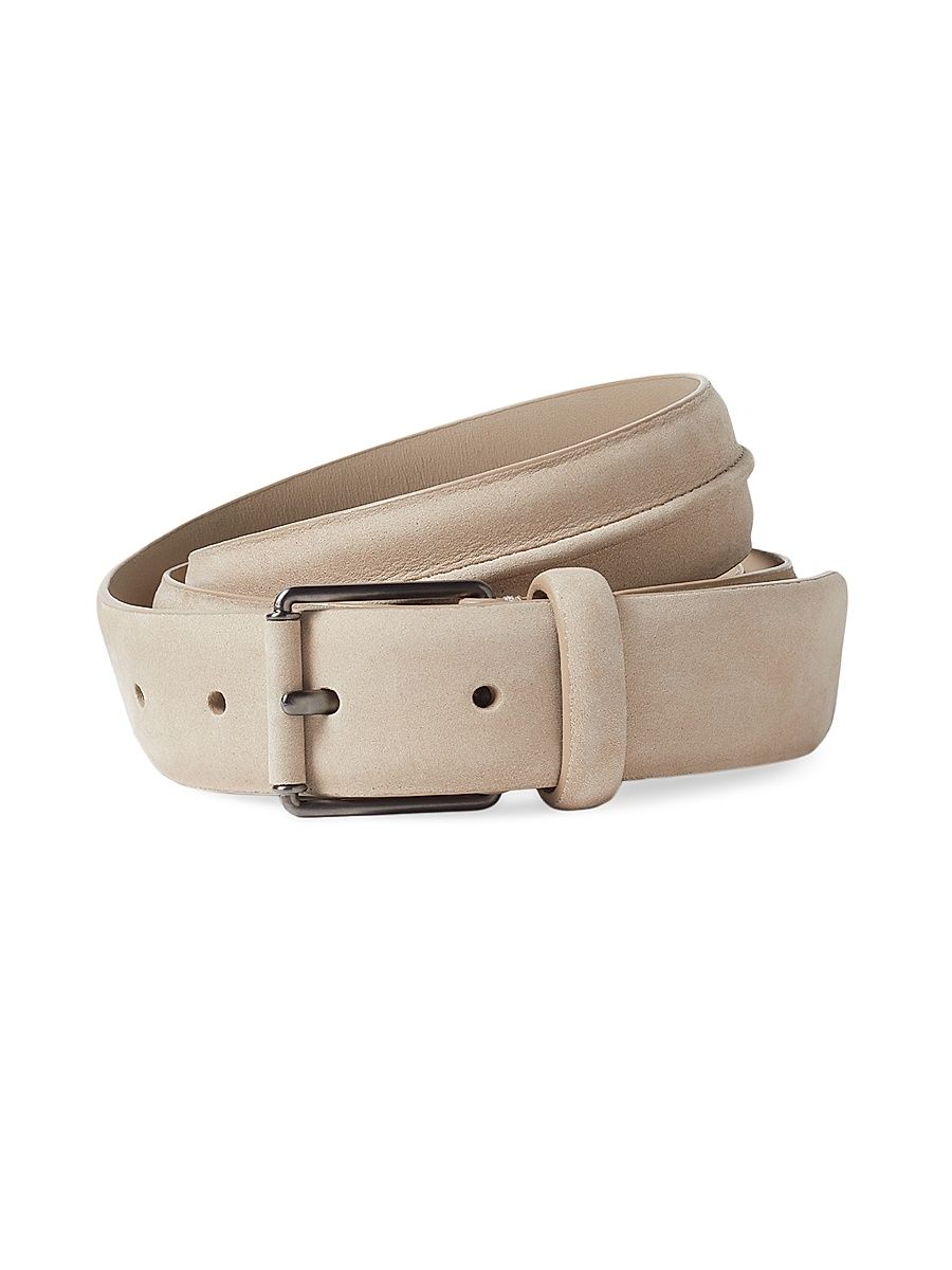 Men's Nubuck Belt - Light Taupe - Size 42