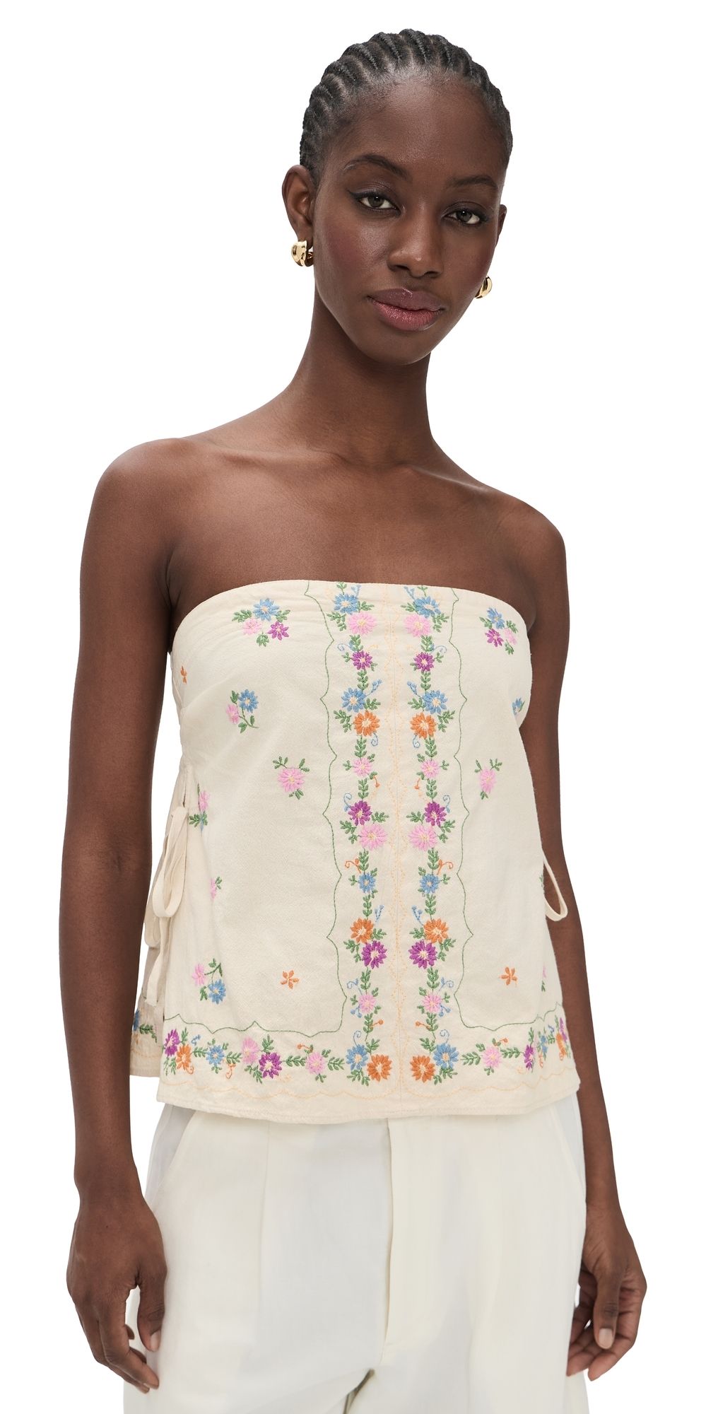 Free People Doily Days Tube Top Cream Combo XL