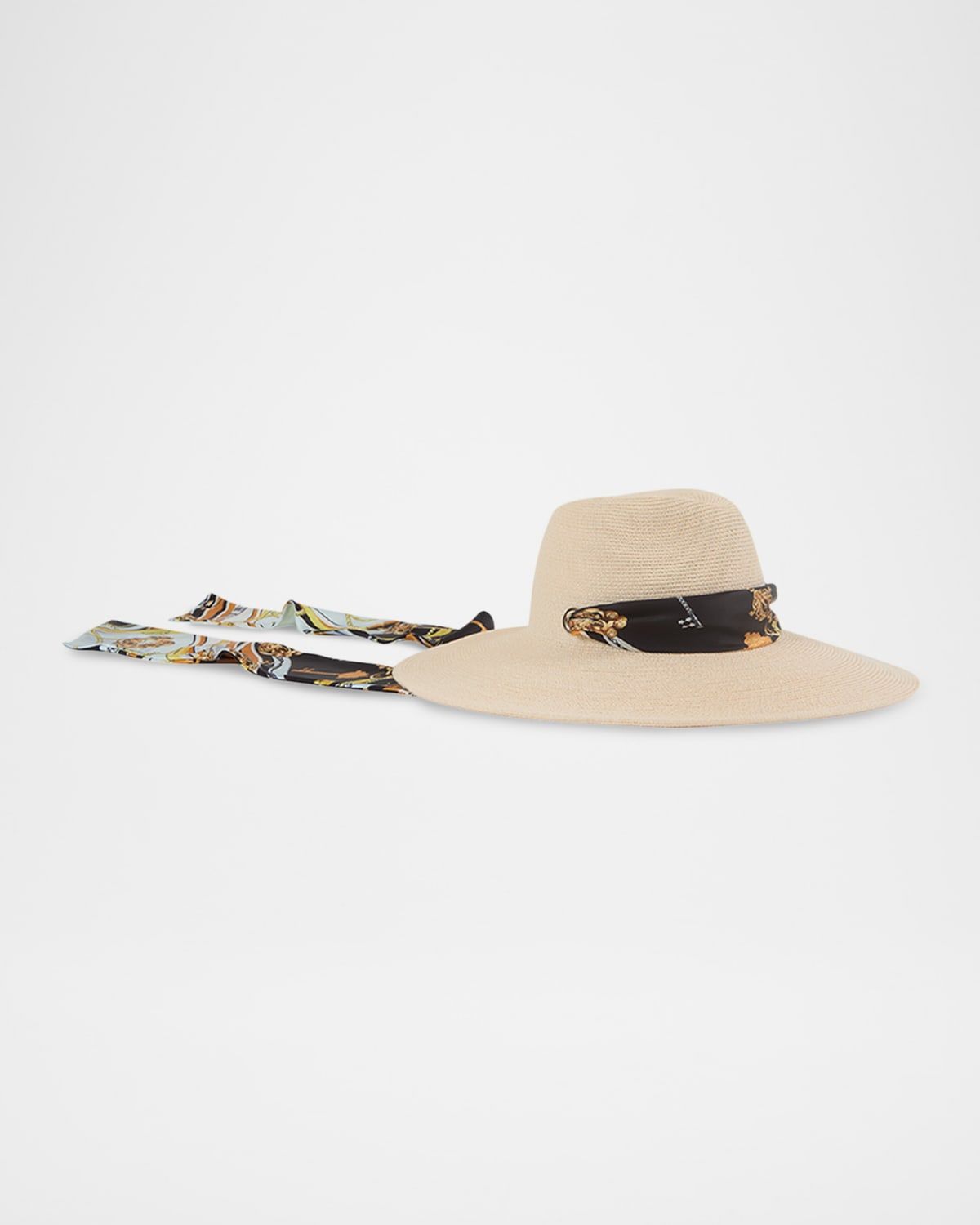 Cassidy Sun Hat with Satin Scarf