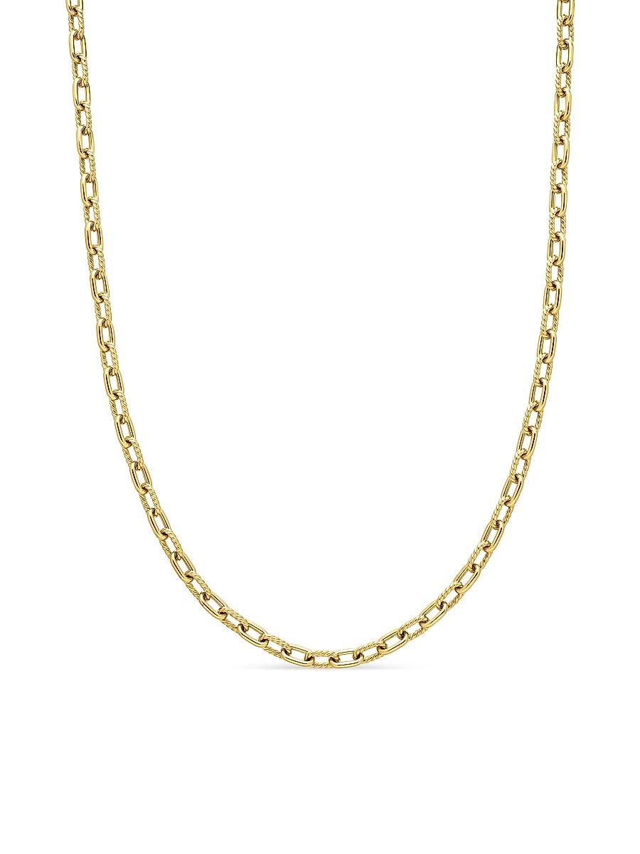Men's DY Madison Chain Necklace In 18K Yellow Gold, 6mm - Gold - Size 20