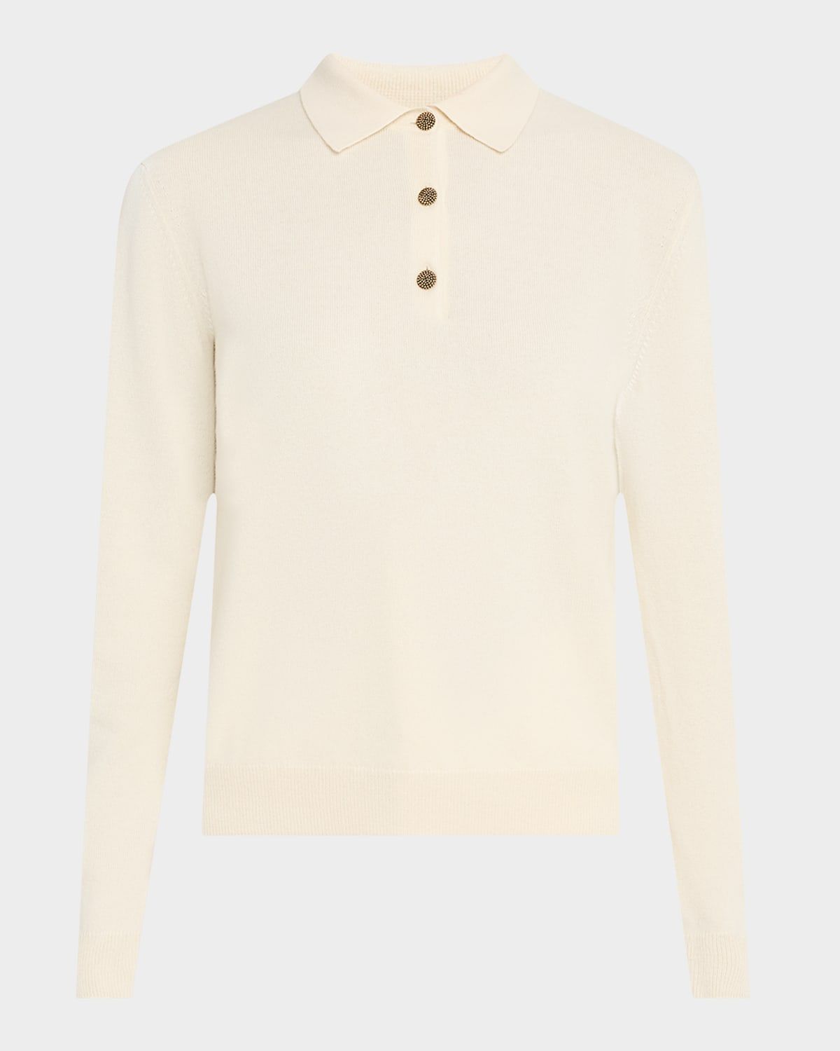 Baby Cashmere Long-Sleeve Polo Sweater