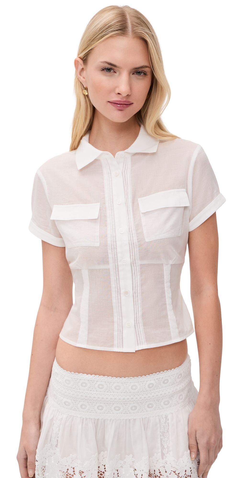GUIZIO Ell Pocket Top Ivory L