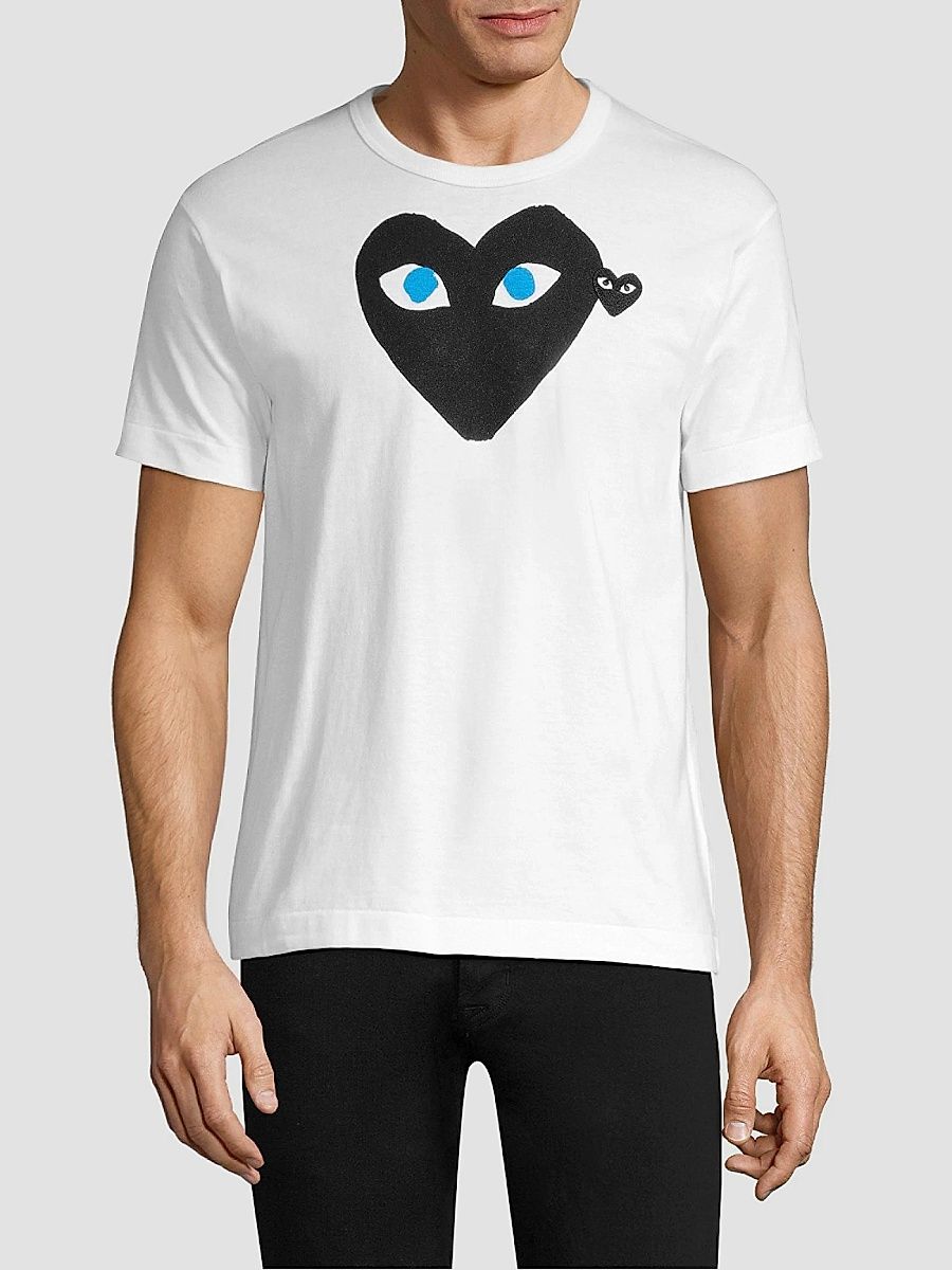 Black Heart Short-Sleeve Tee - White - Size XL