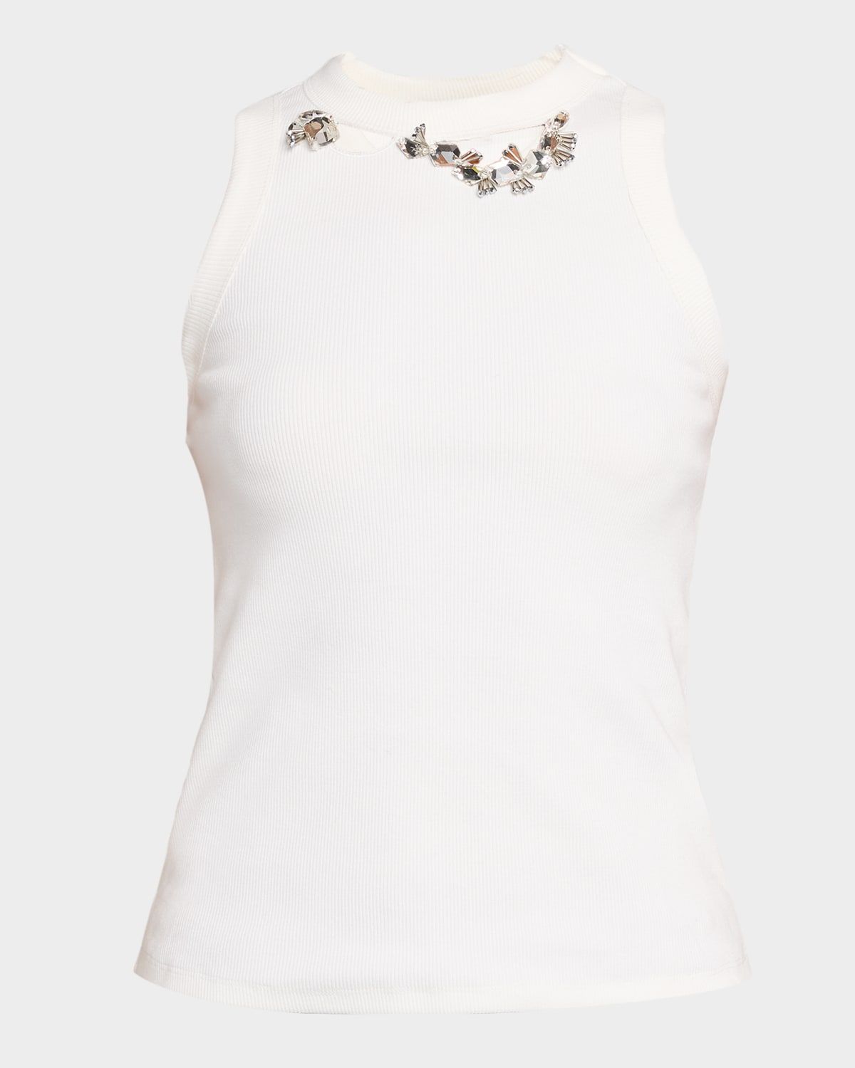 Distressed Crystal Tank Top