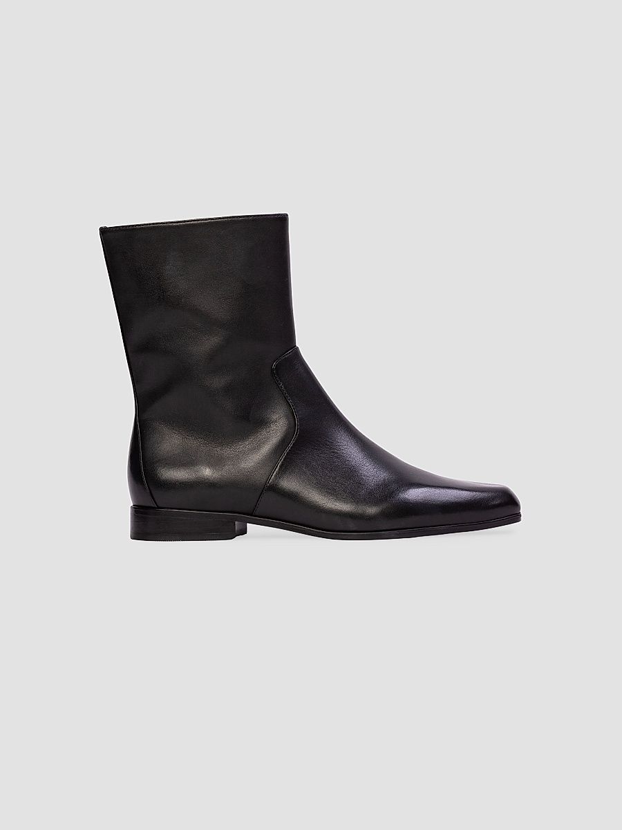 Women's Aries Leather Boots - Black Leather - Size 12