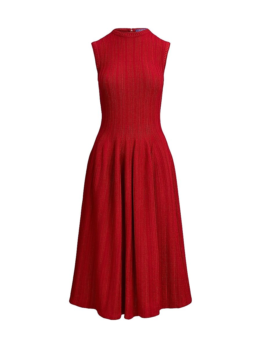 Women's Jeena Embroidered Silk-Blend Day Dress - Bright Red - Size XS