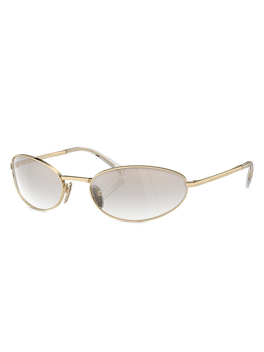 Women's 59MM Oval Sunglasses - Gold Light Grey Gradient