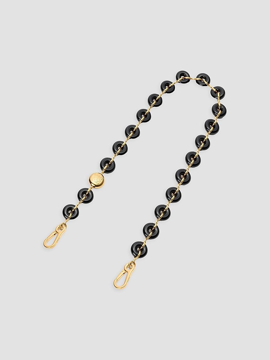 LOEWE Women's Goldtone Beaded Chain Strap - Black Gold