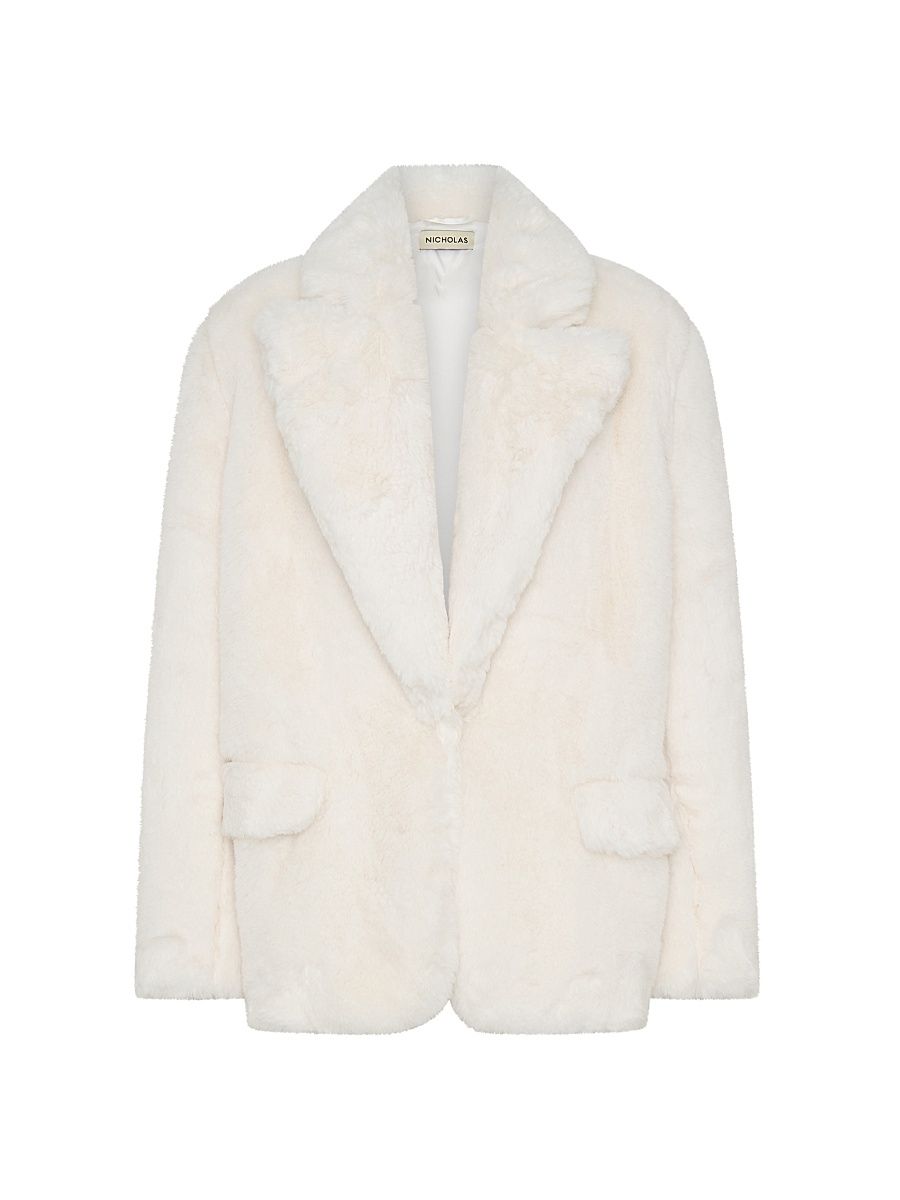 Women's Desiree Faux-Fur Jacket - Ivory - Size XL