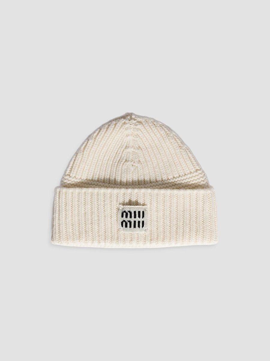 Women's Wool and Cashmere Beanie - White