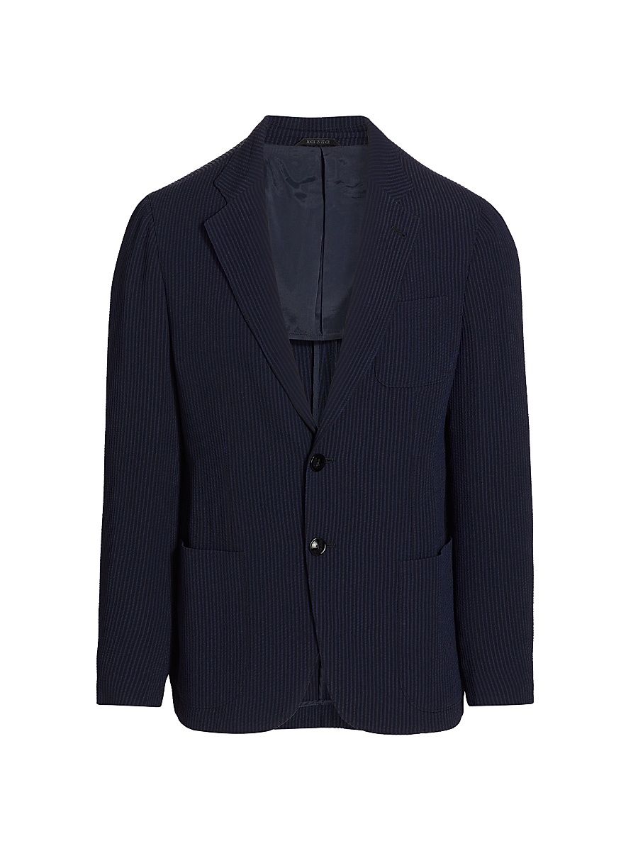 Men's Upton Seersucker Jacket - Black Beauty - Size 42