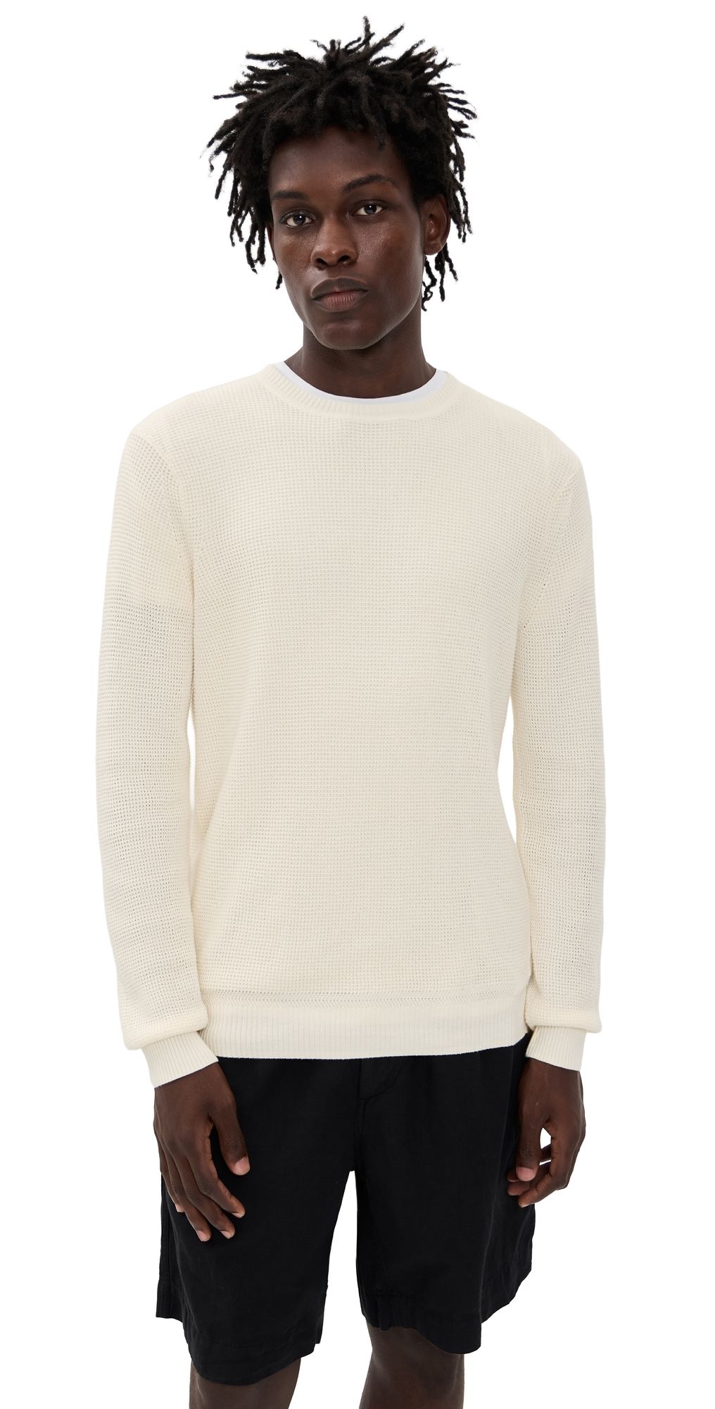 Faherty Sunwashed Crewneck Sweater White Shell M