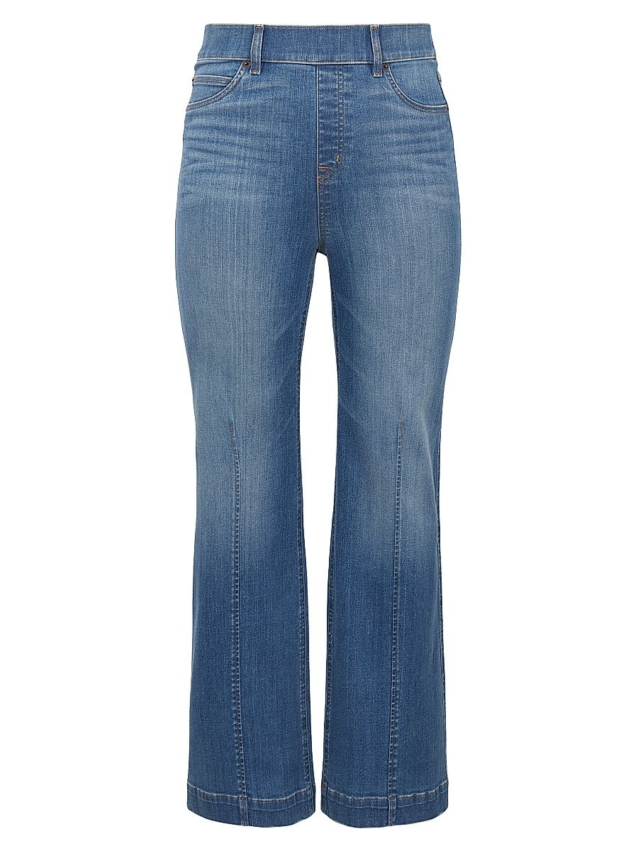 Women's Seamed-Front Wide-Leg Jeans - Vintage Indigo - Size Medium