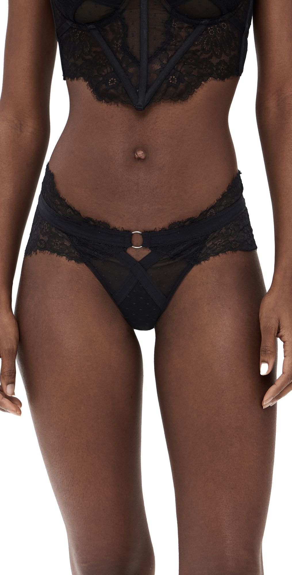 Thistle and Spire Minna Thong Black L