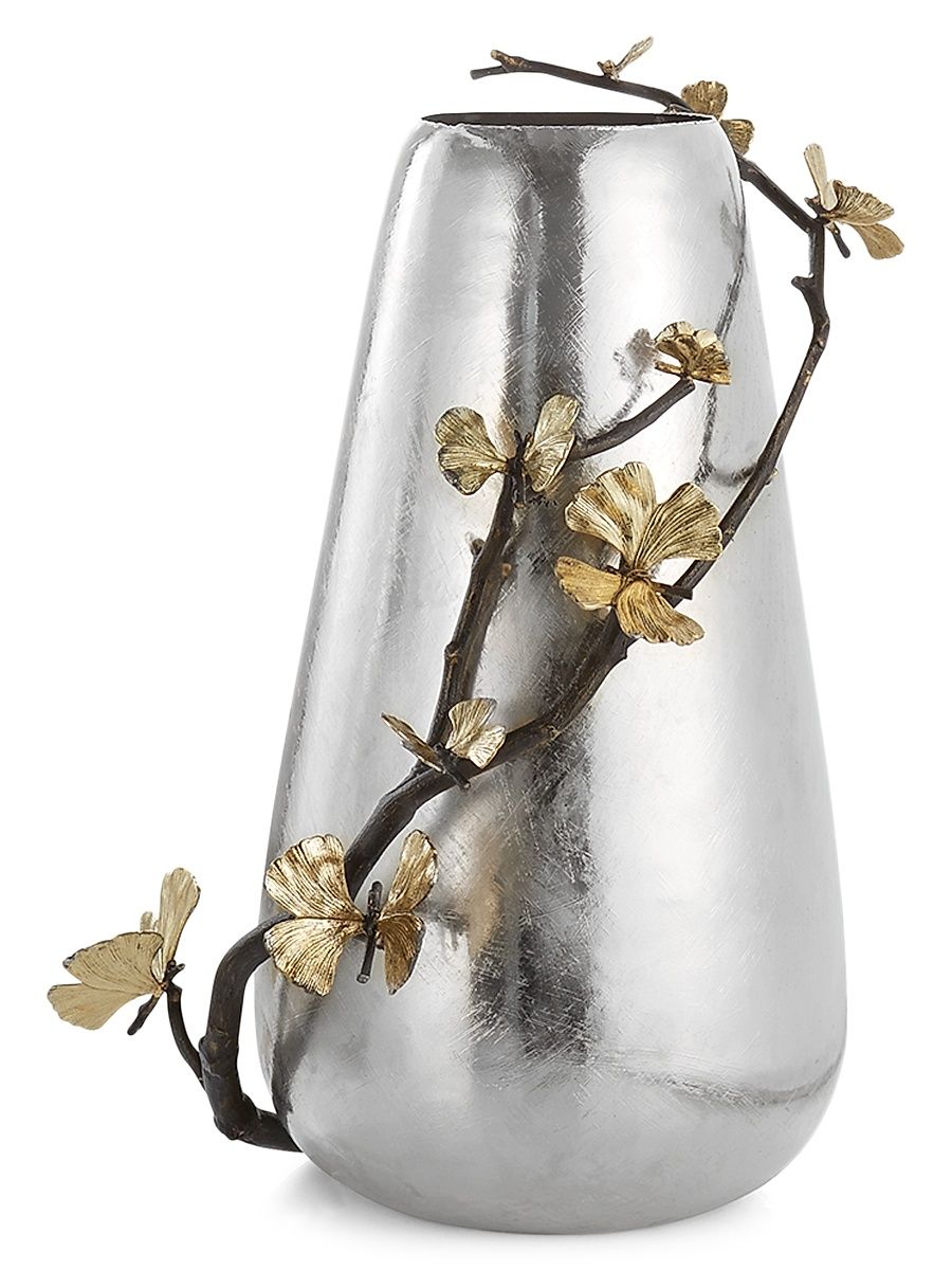 Butterfly Ginkgo Centerpiece Vase