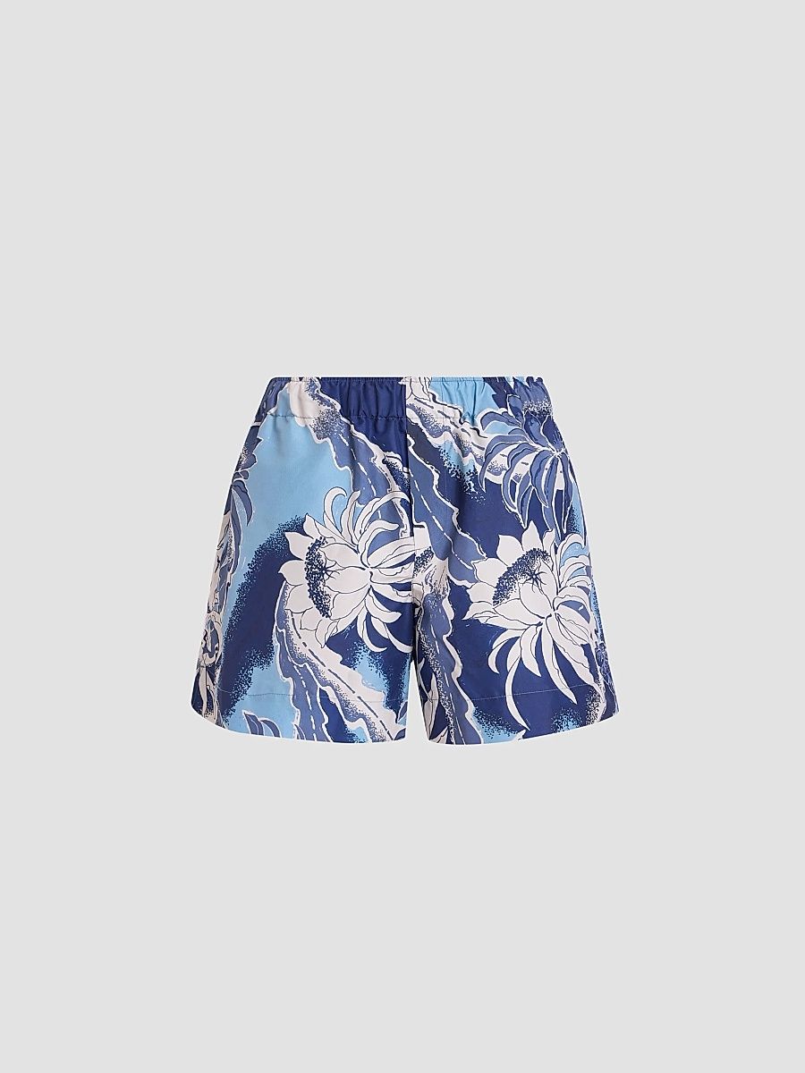 JW Anderson Men's Hawaiian Print Swim Shorts - Sapphire - Size Small