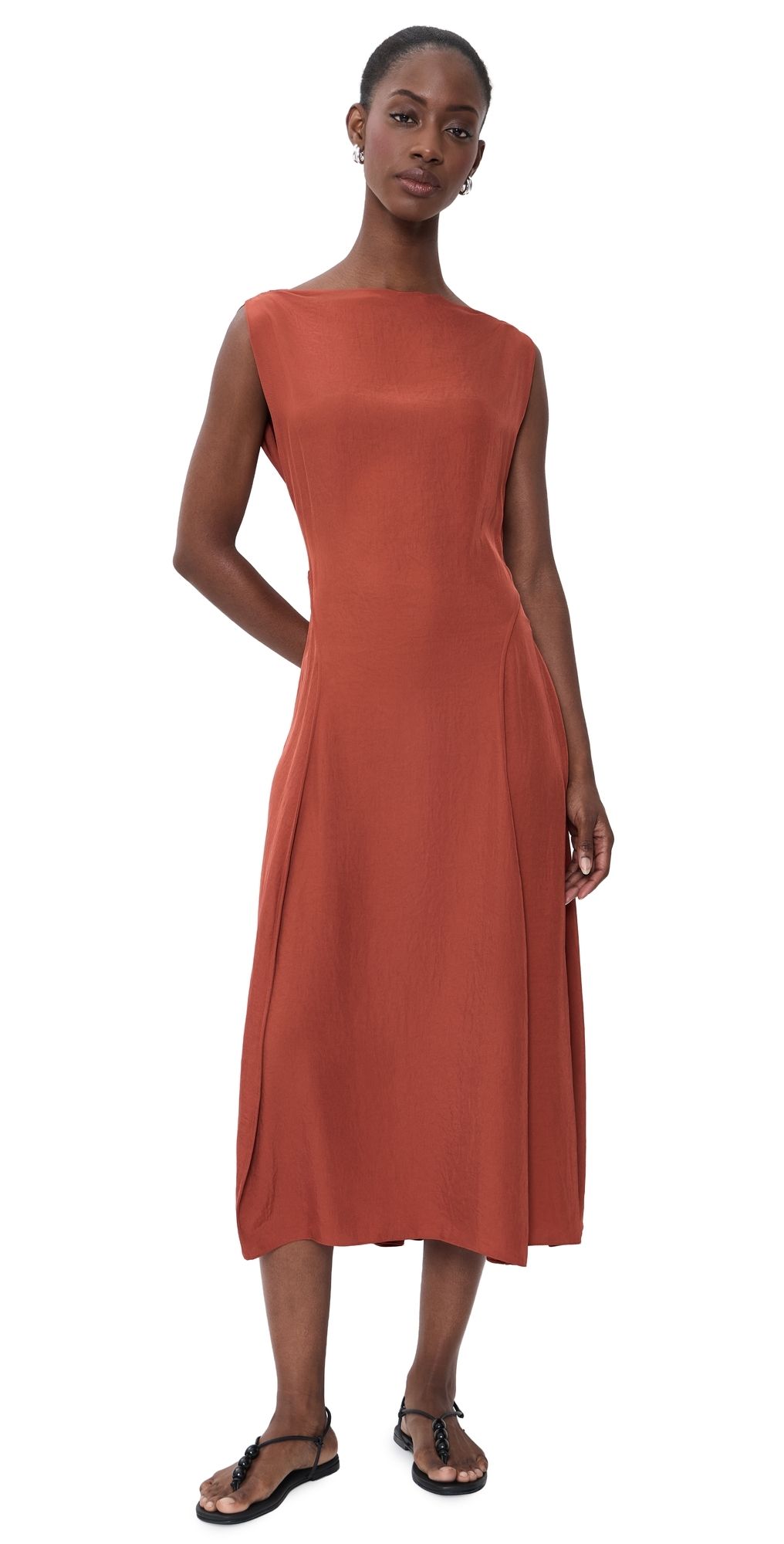 Theory Drape Parachute Dress Umber 0