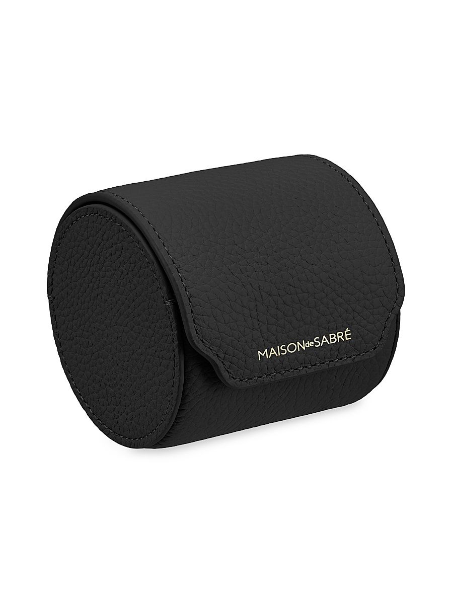 Leather Watch Roll - Pecan Brown