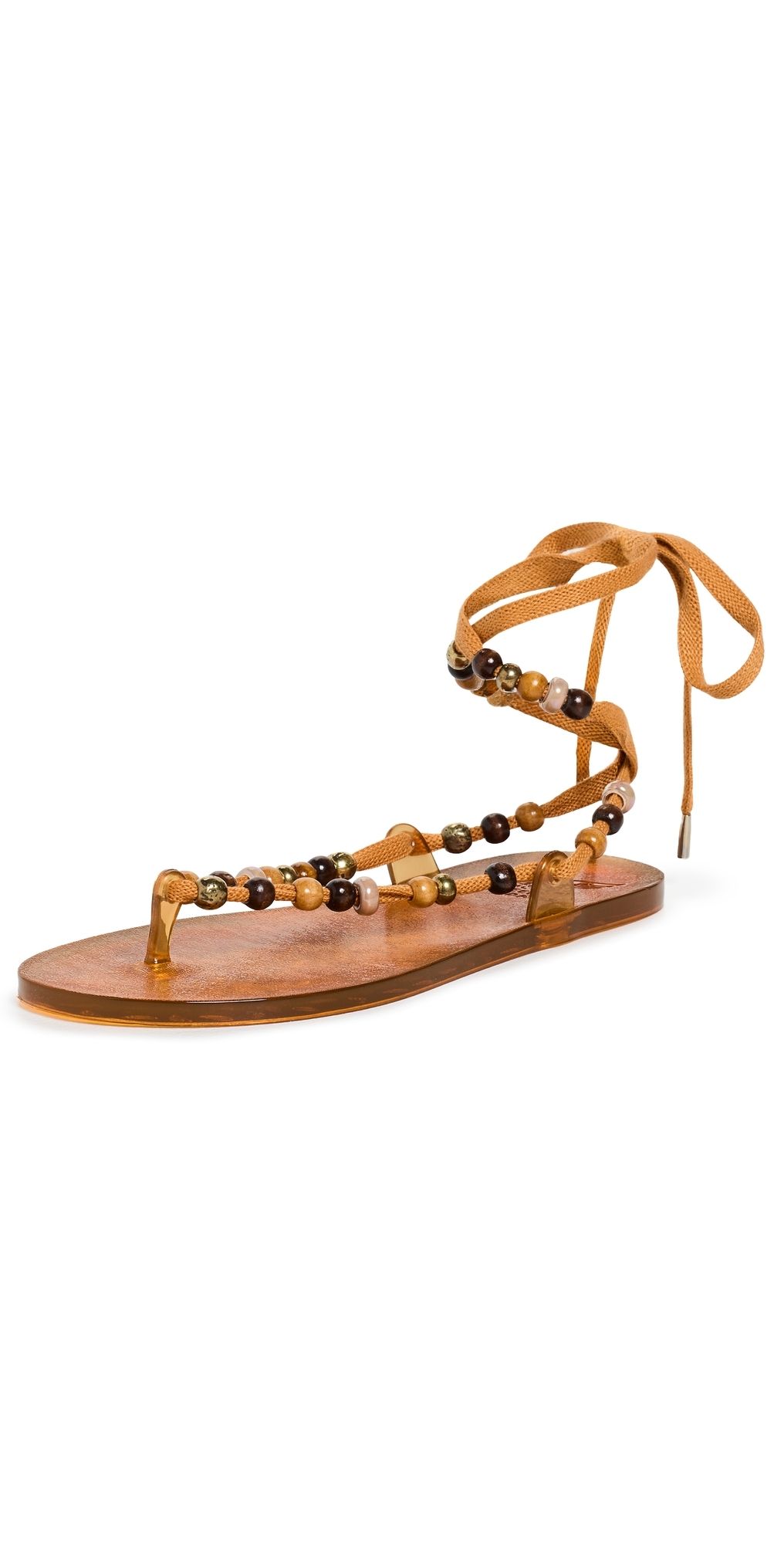 Ancient Greek Sandals Esther Bead Sandals Caramel 37
