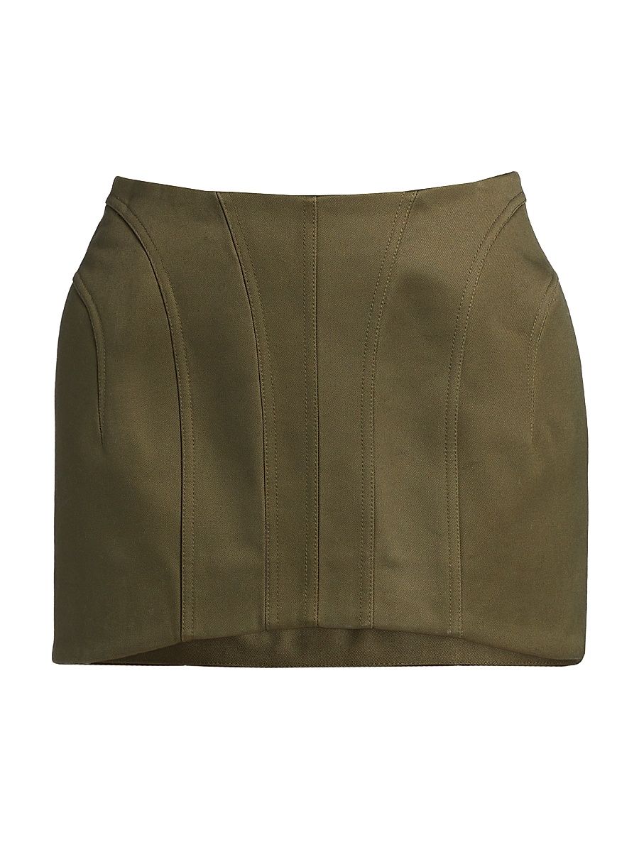 Women's Jupe Structured Miniskirt - Khaki - Size 8